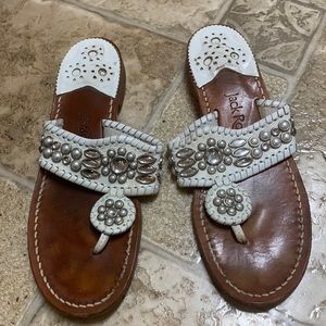 Jack Rogers Pearl and Rhinestone Hampton sandal